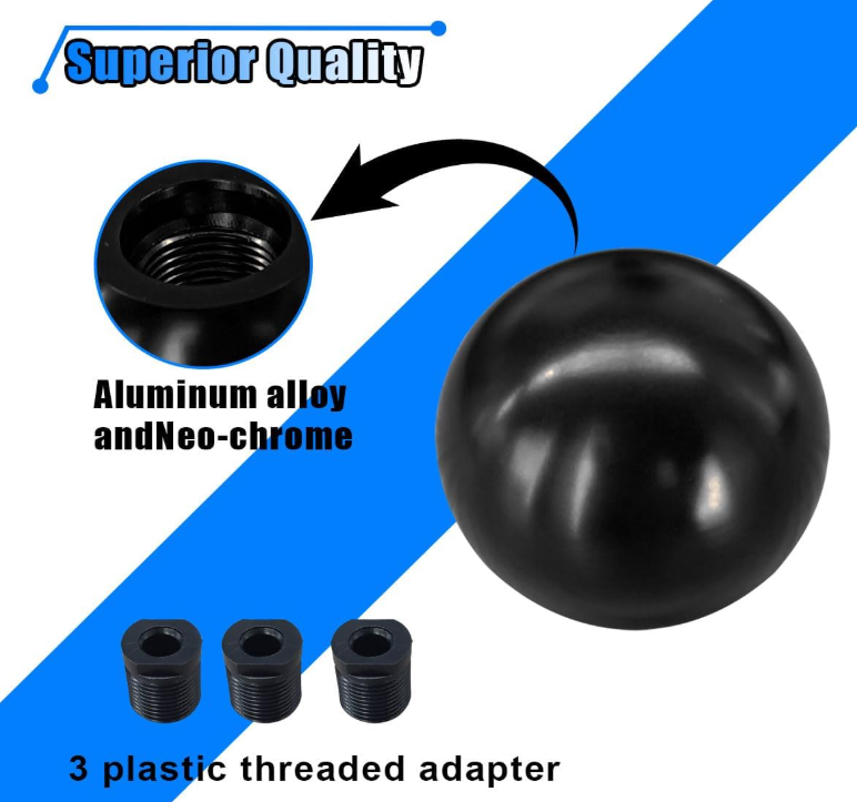 Λεβιές Ταχυτήτων σφαιρικος(ball shape) – Αλουμίνιο | Universal - ΜΑΥΡΟ