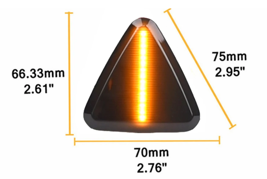 Φλας Led Dynamic για MITSUBISHI COLT- 2 Τμχ SMOKED
