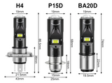 LED Λάμπα Μοτοσυκλέτας P15D - 20000LM – Λευκό Φως 6500K (Plug & Play)