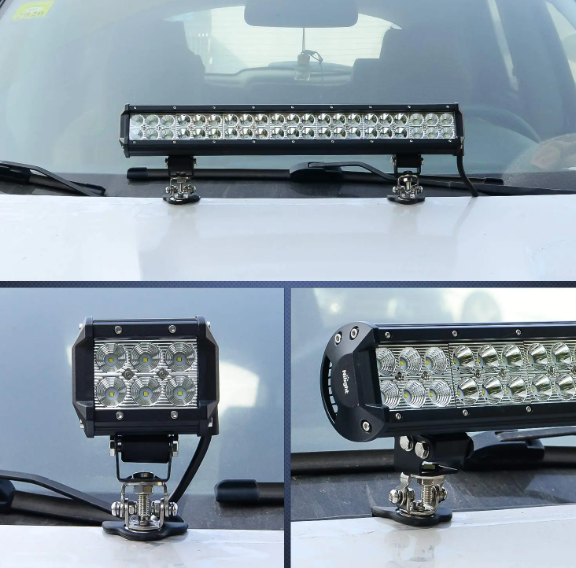 Βάσεις Στήριξης LED Μπάρας / Work Light Καπό Αυτοκινήτου – Universal Σετ 2 Τεμαχίων