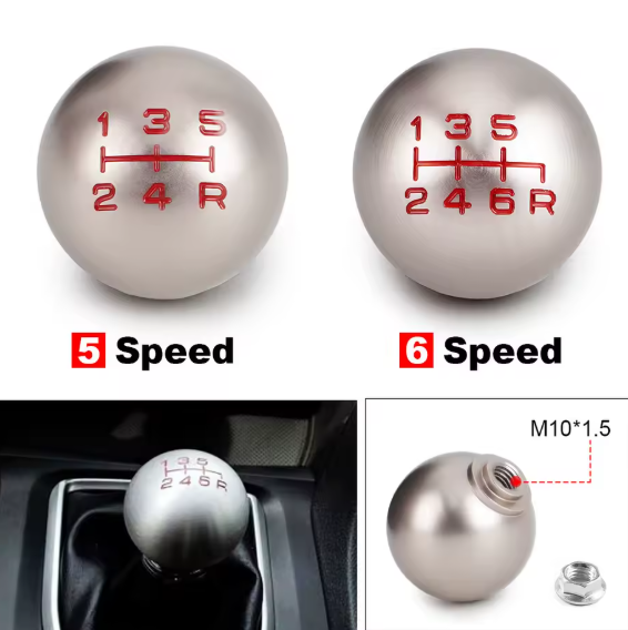 Λεβιέ Ταχυτήτων Αλουμινίου  JDM Ball Style - 5 Σχεσεων - σπειρωμα M10x1.5 – Universal Replacement