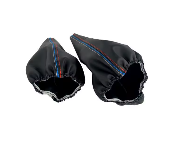 Σετ Φούσκες Λεβιέ & Χειρόφρενου για BMW E36 / E46  – Δερματίνη PU Μαύρη με Ραφές