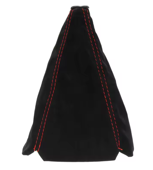 Universal Κάλυμμα / Φουσκα Λεβιέ Ταχυτήτων Αυτοκινήτου - suede alcantara - Κοκκινη Ραφή