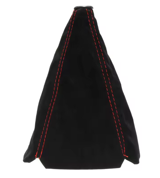 Universal Κάλυμμα / Φουσκα Λεβιέ Ταχυτήτων Αυτοκινήτου - suede alcantara - Κοκκινη Ραφή