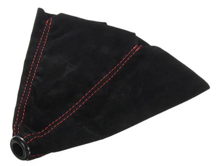 Universal Κάλυμμα / Φουσκα Λεβιέ Ταχυτήτων Αυτοκινήτου - suede alcantara - Κοκκινη Ραφή