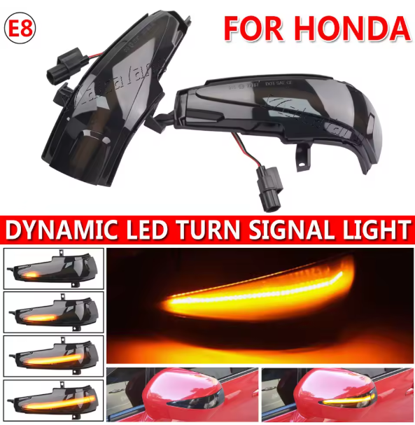 Φλας Led Dynamic Για  Honda Civic Mk8 FA / FD - 2 Τμχ SMOKED