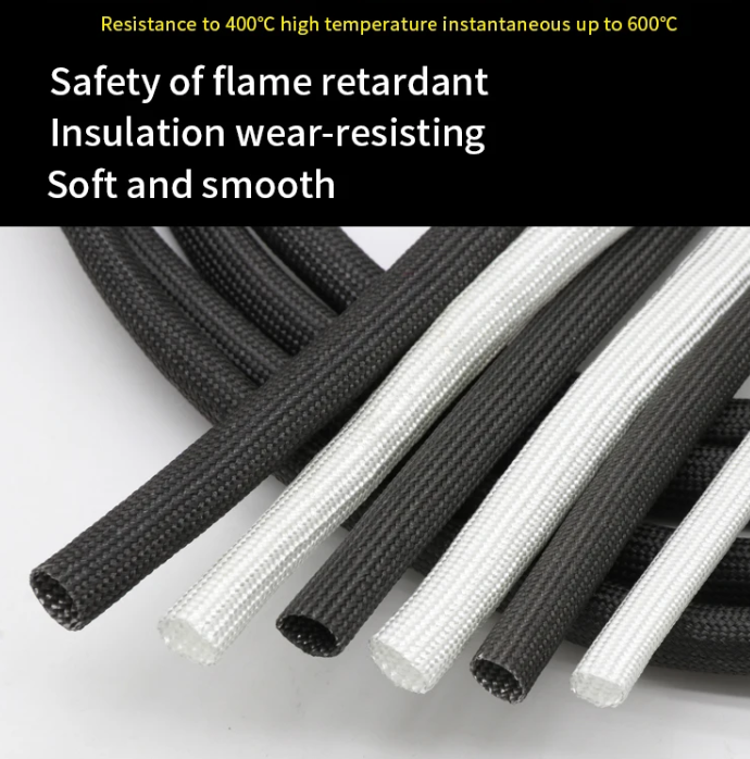 Πυρίμαχη Κάλτσα Fiberglass έως 600°C – Φ2,5mm - Μαυρο