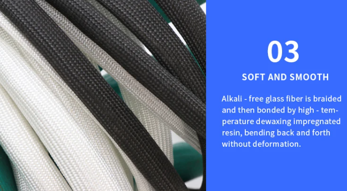 Πυρίμαχη Κάλτσα Fiberglass έως 600°C – Φ10mm - Μαυρο