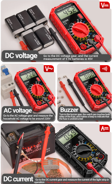 Digital Multimeter – Πολύμετρο Ψηφιακό AC/DC Volt, Ampere & Ohm Meter