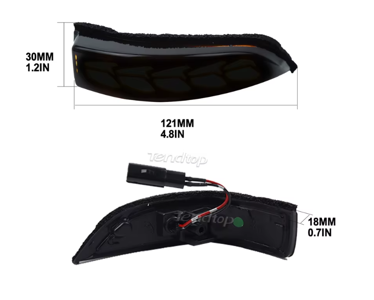 Φλας Led Dynamic για TOYOTA COROLLA/YARIS/CHR/PRIUS- 2 Τμχ SMOKED