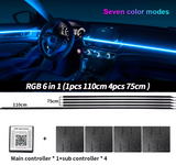 LED Φωτισμός Αυτοκινήτου Ambient Light Kit (10 τμχ) με Bluetooth-App & Αισθητήρα Ήχου