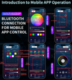 LED Φωτισμός Αυτοκινήτου Ambient Light Kit (10 τμχ) με Bluetooth-App & Αισθητήρα Ήχου