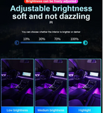 LED Φωτισμός Αυτοκινήτου Ambient Light Kit (10 τμχ) με Bluetooth-App & Αισθητήρα Ήχου
