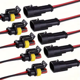 Φίσες Στεγανές Αυτοκινήτου 2 Pin 2.8mm – Σετ 10 Τεμαχίων Αδιάβροχων Συνδέσμων
