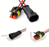 Φίσες Στεγανές Αυτοκινήτου 2 Pin 2.8mm – Σετ 10 Τεμαχίων Αδιάβροχων Συνδέσμων