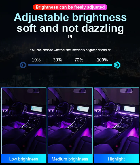 LED Φωτισμός Αυτοκινήτου Ambient Light Kit (14 τμχ) με Bluetooth-App & Αισθητήρα Ήχου