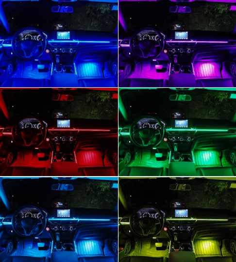 LED Φωτισμός Αυτοκινήτου Ambient Light Kit (14 τμχ) με Bluetooth-App & Αισθητήρα Ήχου
