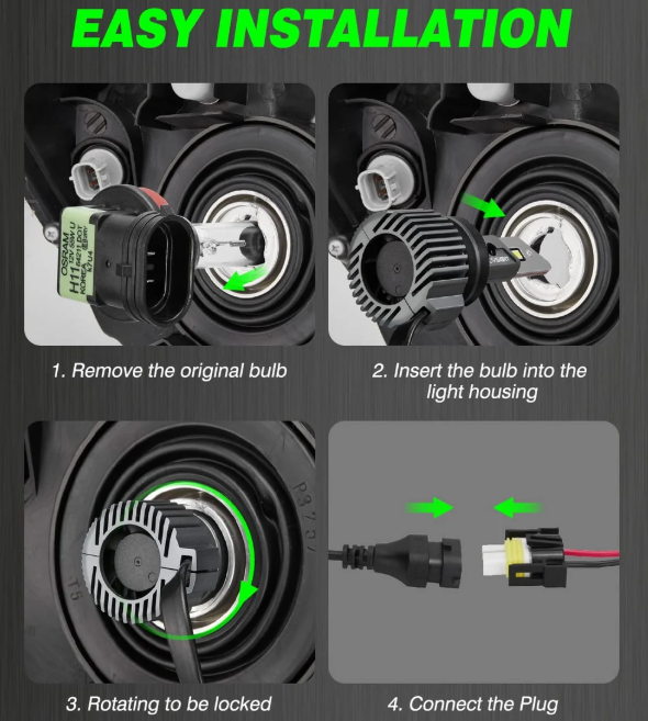 NOVSIGHT H13 /9008 LED A500 N52 100W / 20000LM / 6500K