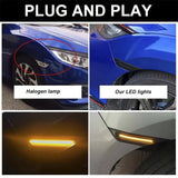 Φλας led για Honda civic 10th 2016-  SMOKED 2τμχ