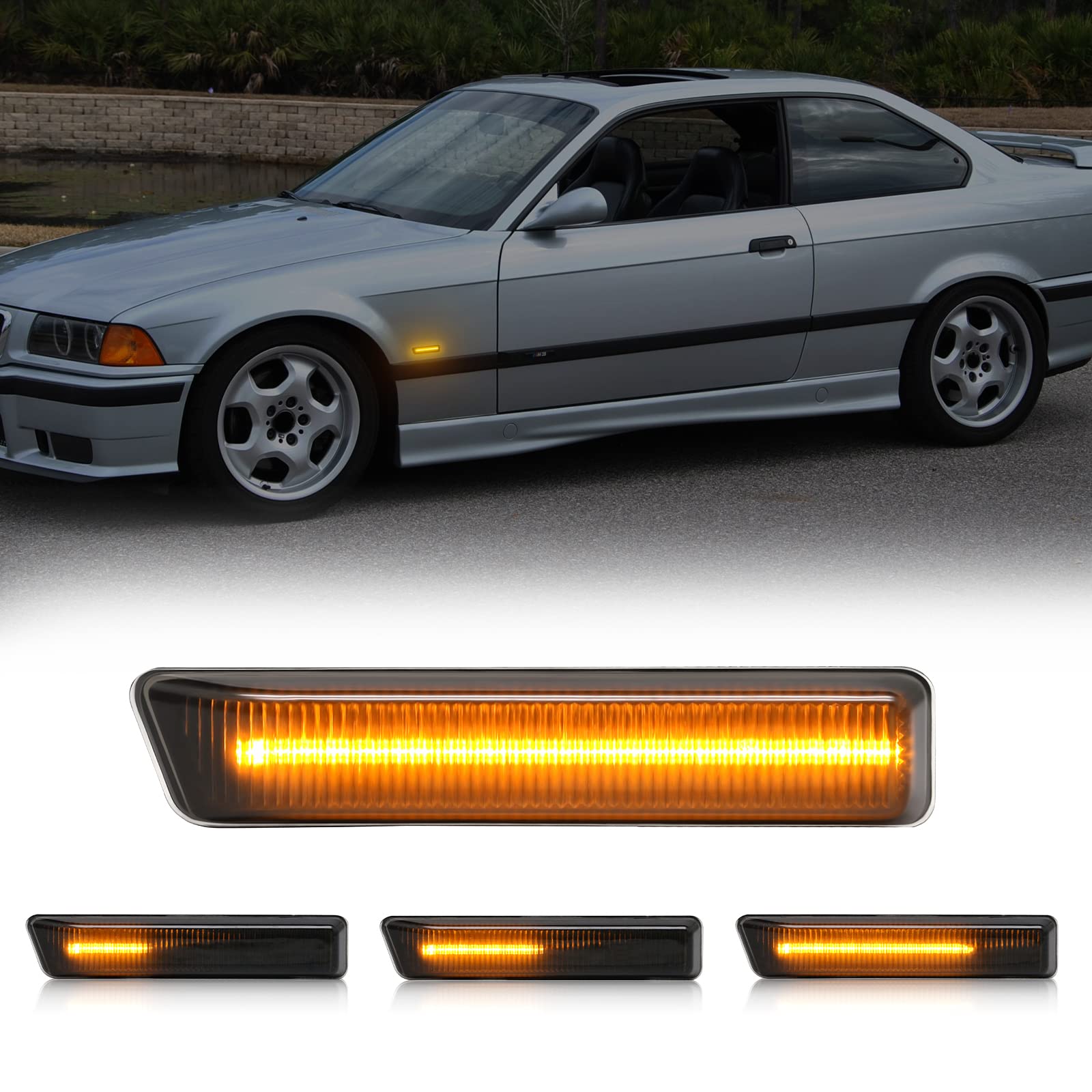 Φλας Led Dynamic για BMW E36 fl / X5 E53- 2 Τμχ SMOKED