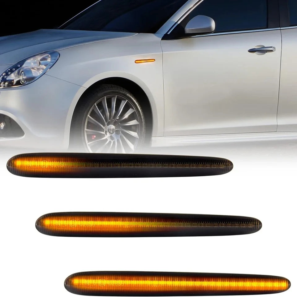 Φλας Led Dynamic για ALFA ROMEO GIULIETTA- 2 Τμχ SMOKED