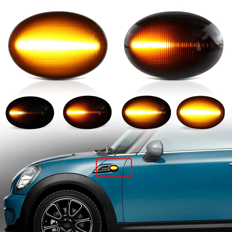 Φλας Led Dynamic για MINI R56/R57/R58/R59- 2 Τμχ SMOKED