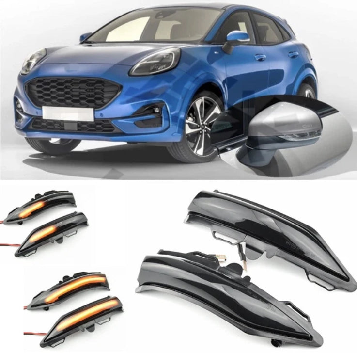 Φλας Dynamic Led για FORD FIESTA MK8 /FORD PUMA MK2-2τμχ SMOKED
