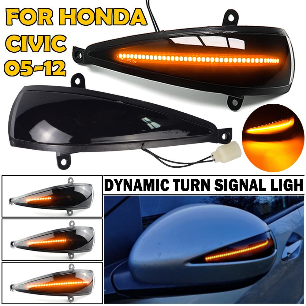 Φλας Led Dynamic για Honda Civic FN 2Τμχ SMOKED