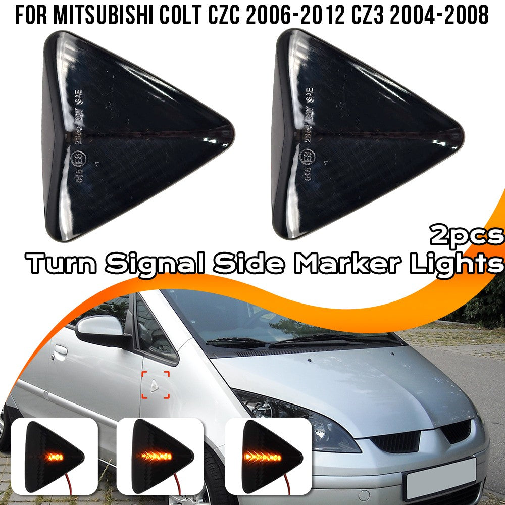 Φλας Led Dynamic για MITSUBISHI COLT- 2 Τμχ SMOKED