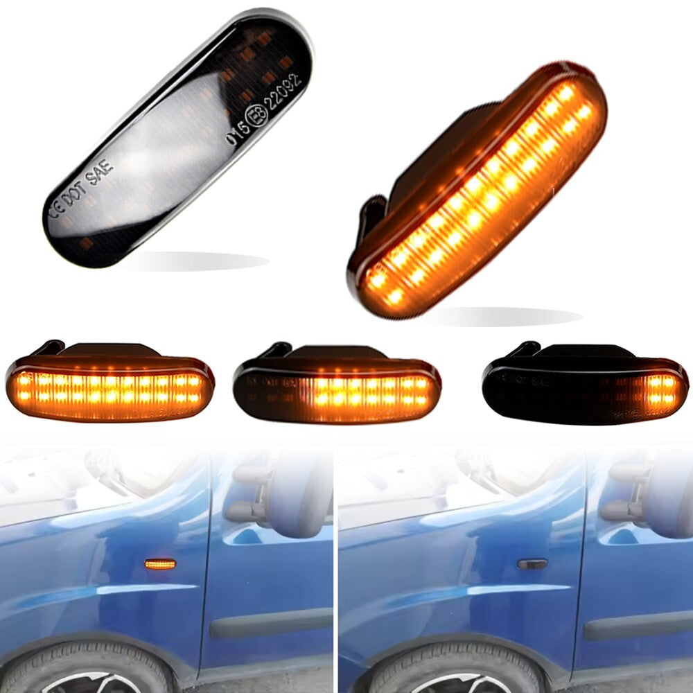 Φλας Led Dynamic για FIAT/PEUGEOT/CITROEN- 2 Τμχ SMOKED