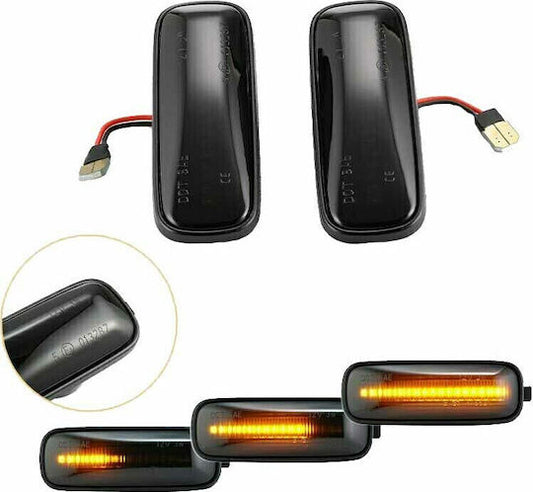 Φλας Led Dynamic για Honda 2 Τμχ SMOKED