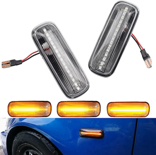 Φλας Led Dynamic για Honda 2 Τμχ ΔΙΑΦΑΝΟ